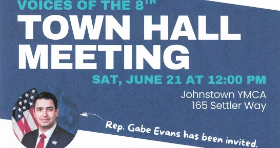 gabe evans june 21st town hall banner